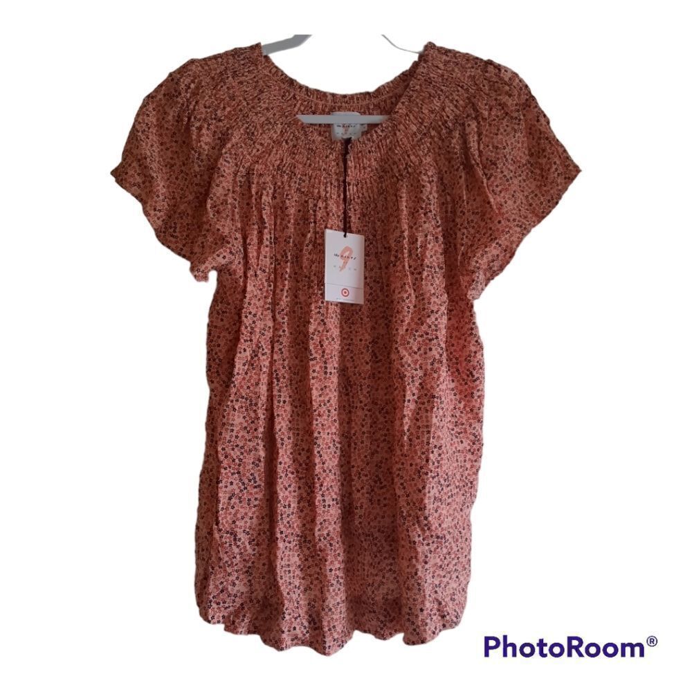 The Nines by Hatch Smock Neck Mini Ditsy Floral Top Maternity